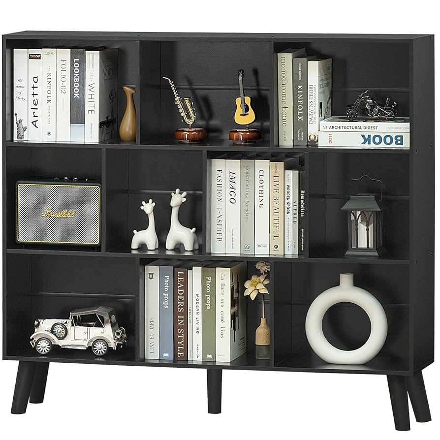 Amazon.com: YAHARBO 10 Cube Bookshelf,3 Tier Bookcase with